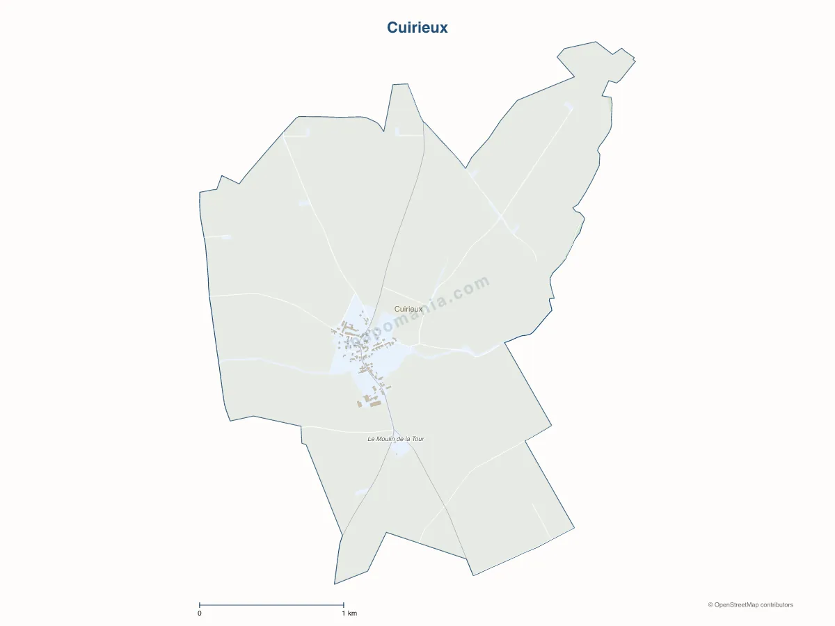 Carte de Cuirieux à personnaliser