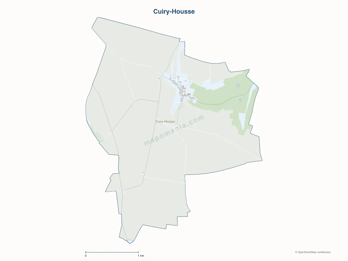 Carte de Cuiry-Housse à personnaliser