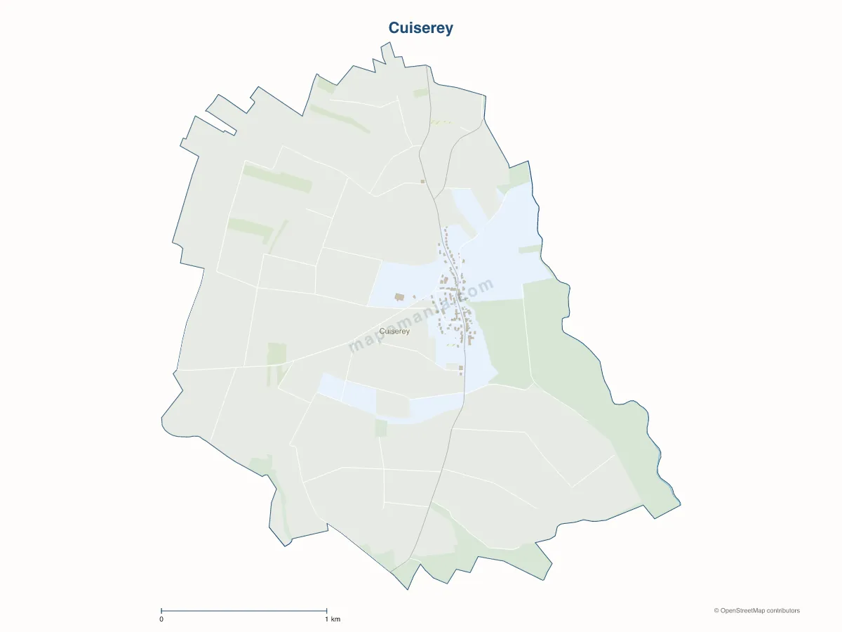 Carte de Cuiserey à personnaliser