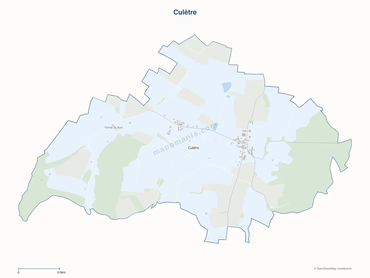 Carte de Culètre à personnaliser