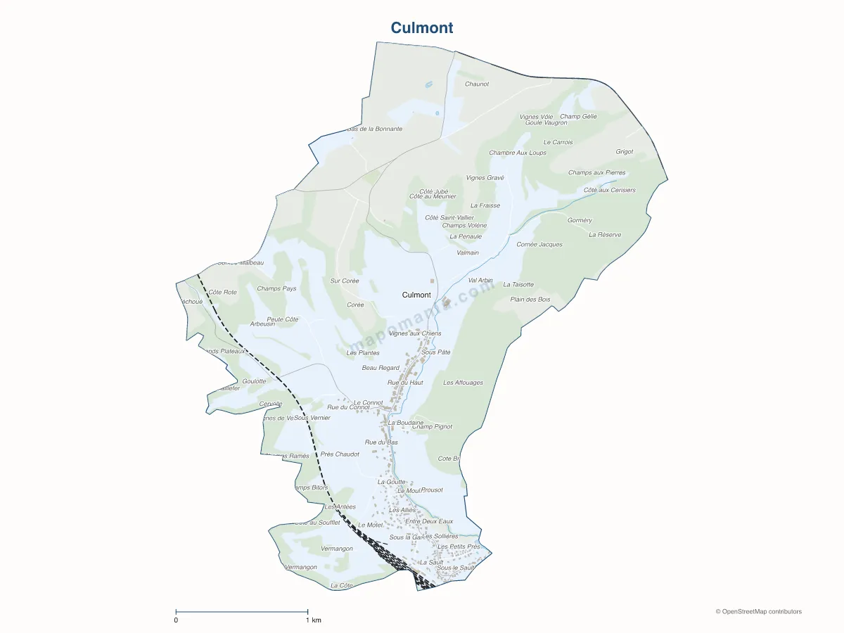 Carte de Culmont à personnaliser
