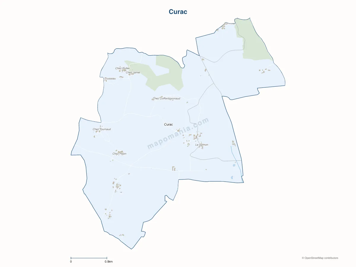 Carte de Curac à personnaliser