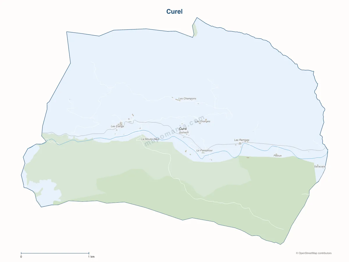 Carte de Curel à personnaliser