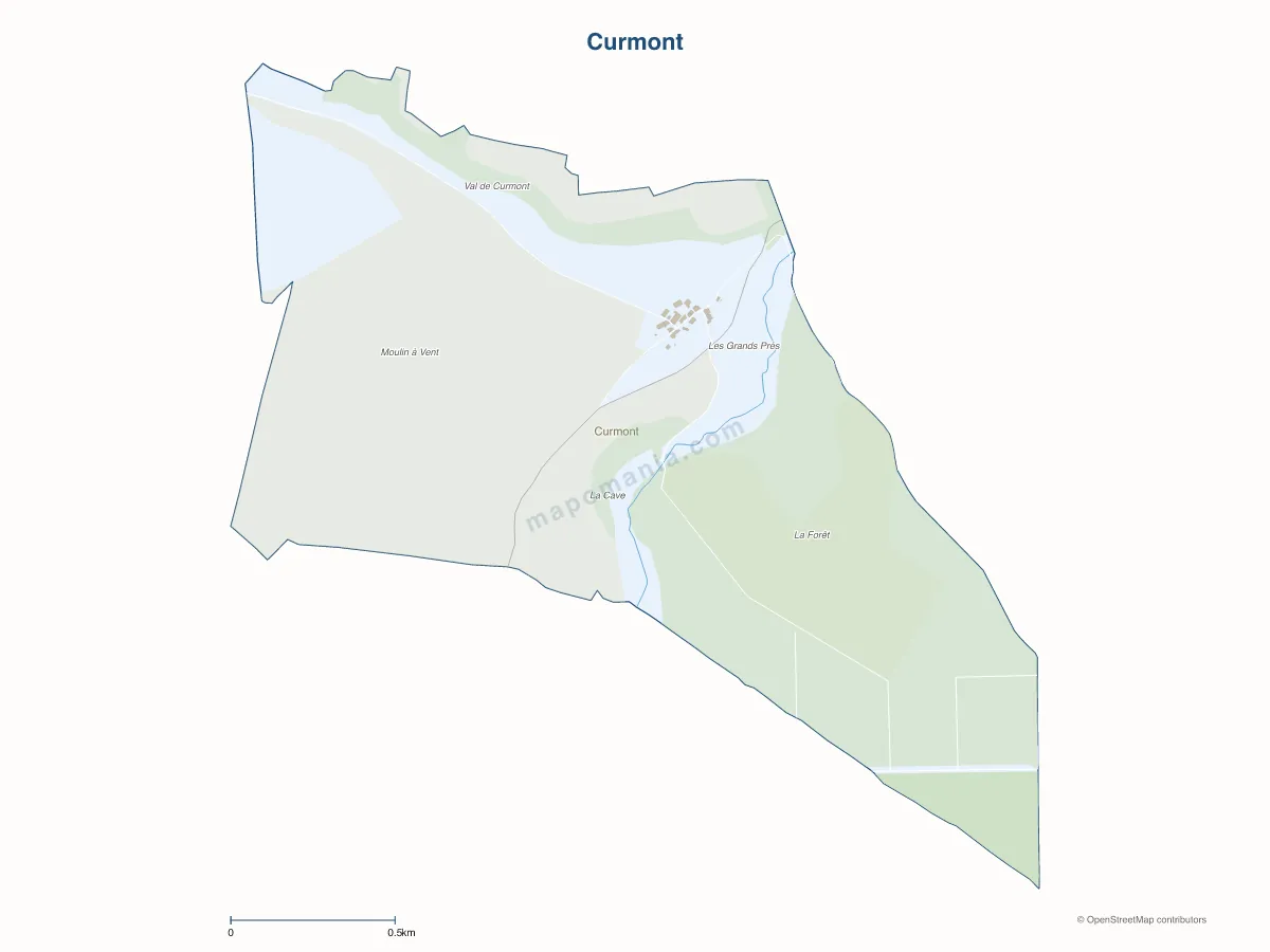 Carte de Curmont à personnaliser
