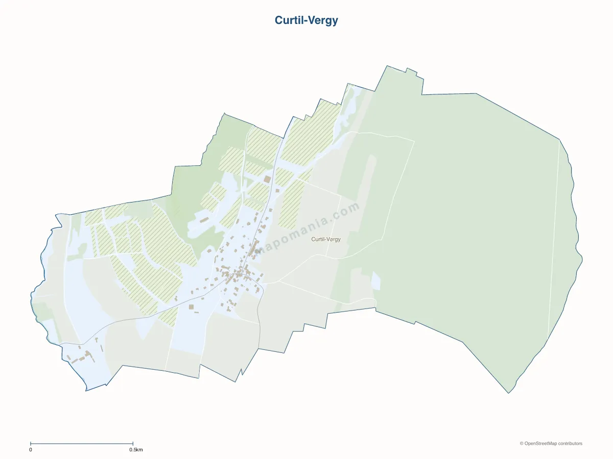 Carte de Curtil-Vergy à personnaliser