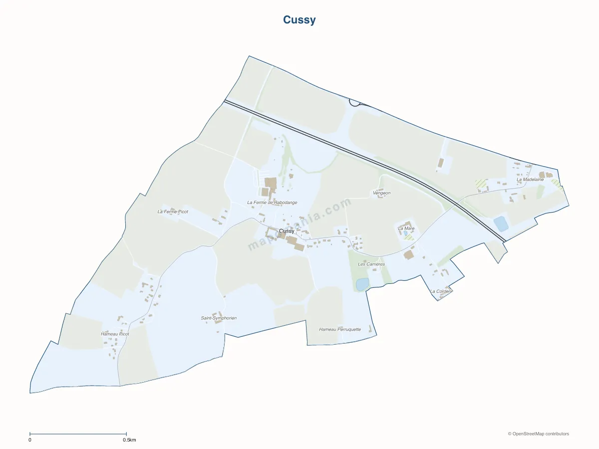 Carte de Cussy à personnaliser