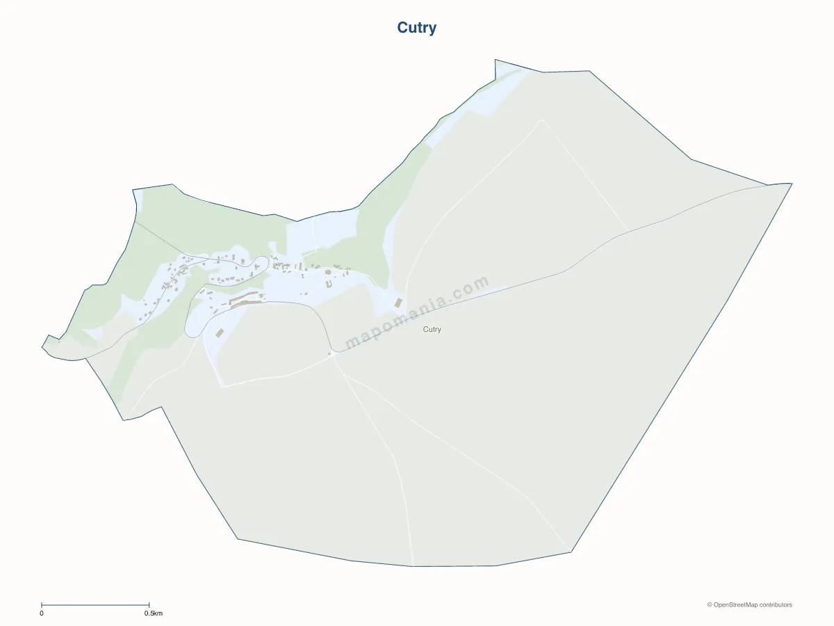 Carte de Cutry à personnaliser