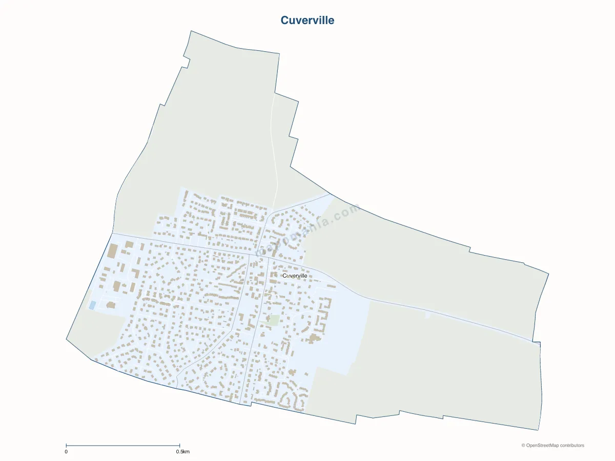 Carte de Cuverville à personnaliser