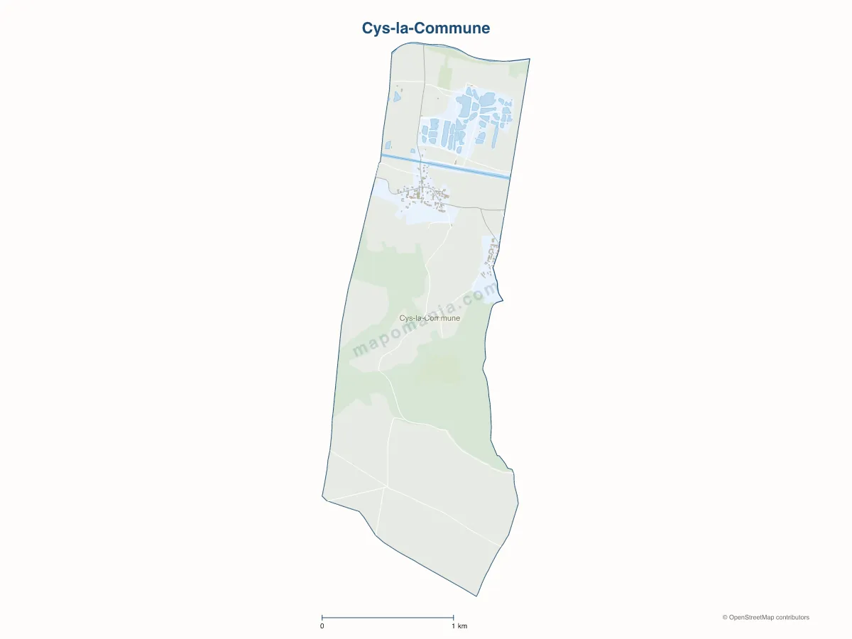 Carte de Cys-la-Commune à personnaliser