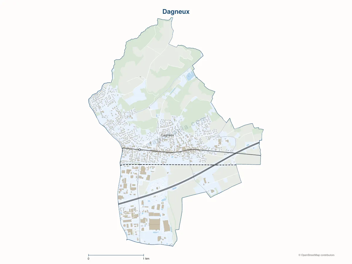 Carte de Dagneux à personnaliser
