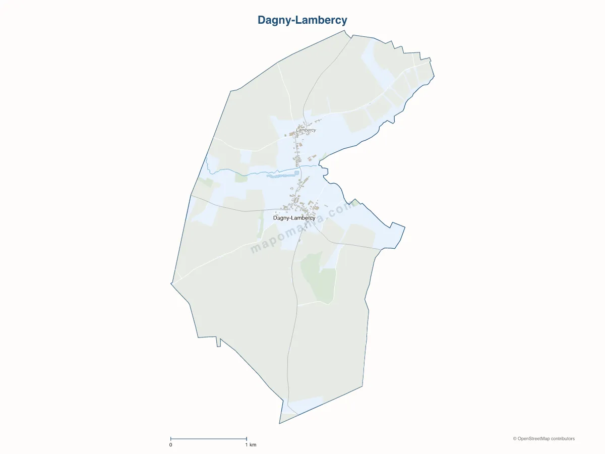 Carte de Dagny-Lambercy à personnaliser