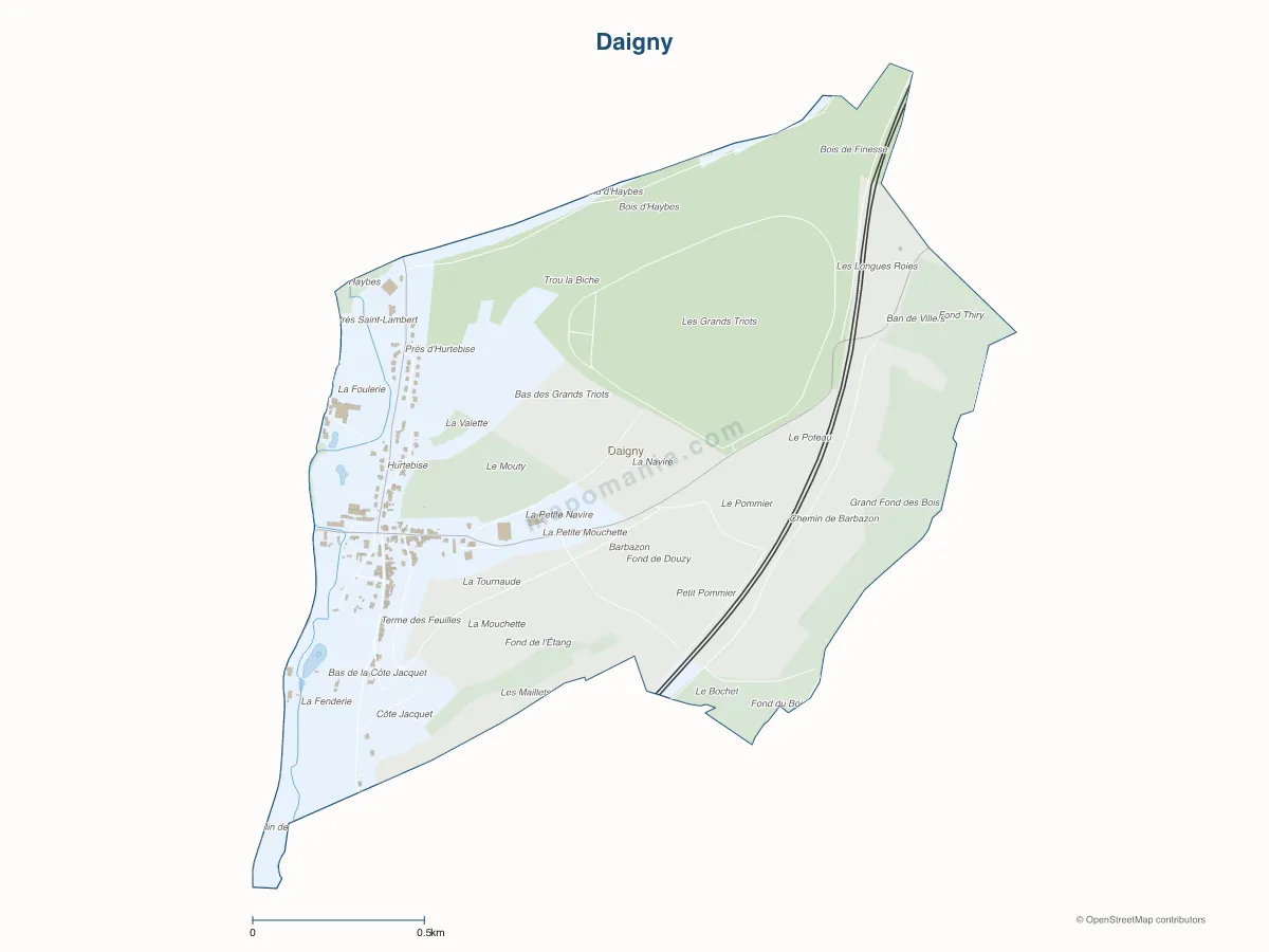 Carte de Daigny à personnaliser