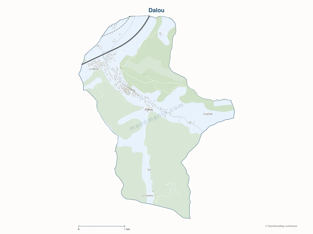 Carte de Dalou à personnaliser