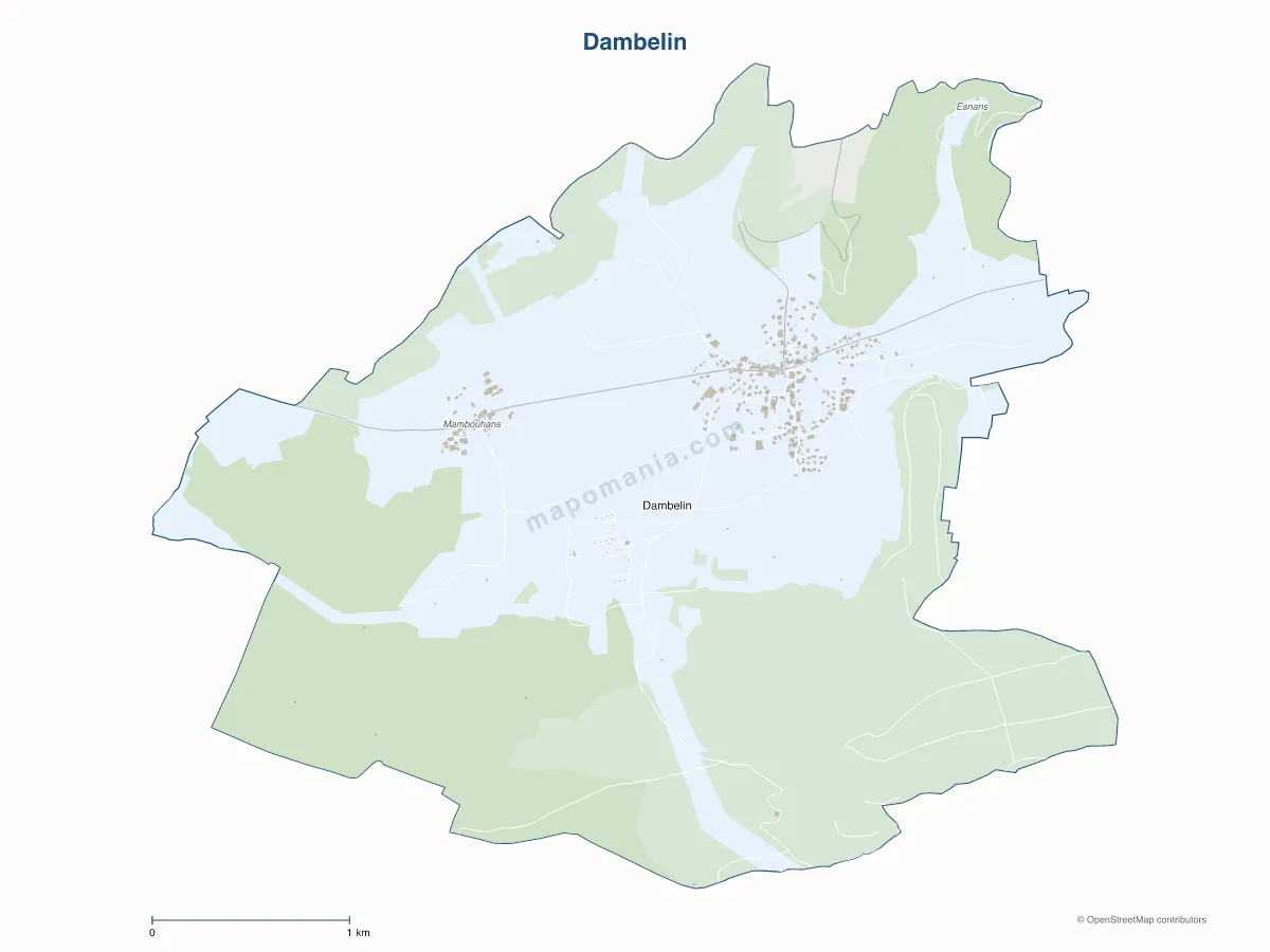Carte de Dambelin à personnaliser