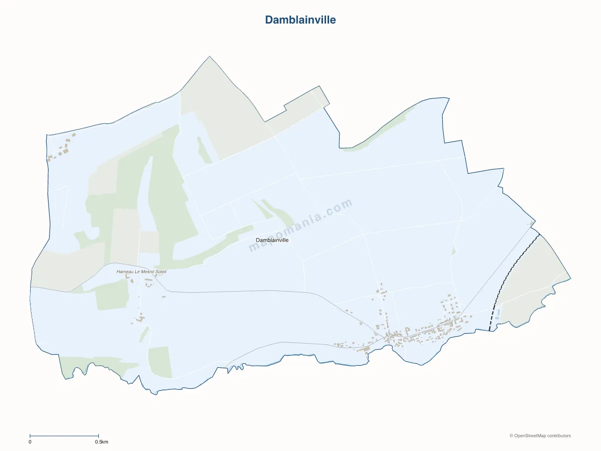 Carte de Damblainville à personnaliser