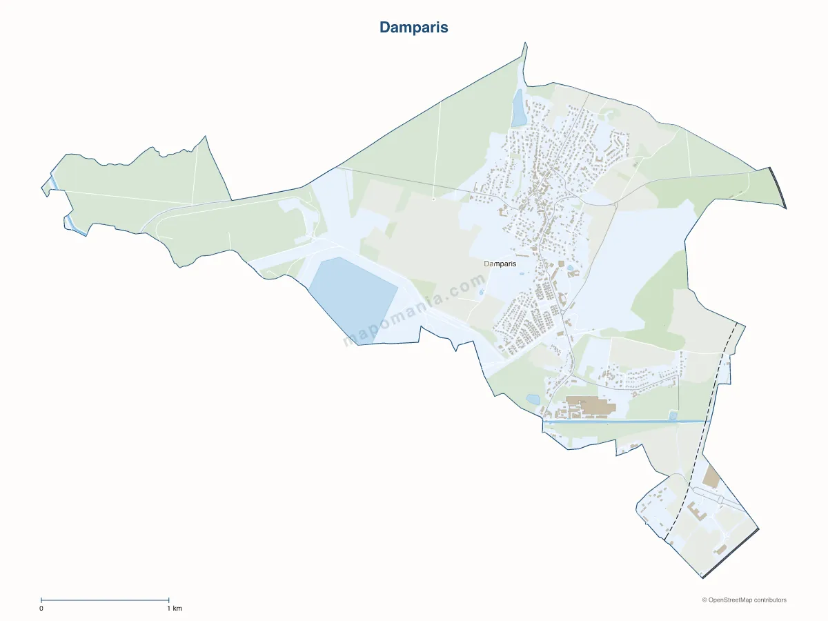 Carte de Damparis à personnaliser