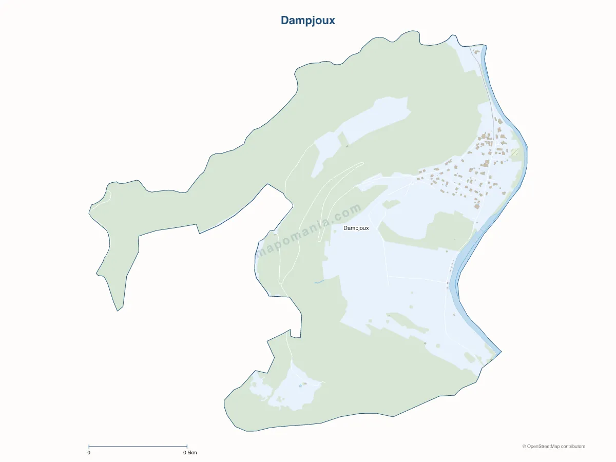 Carte de Dampjoux à personnaliser