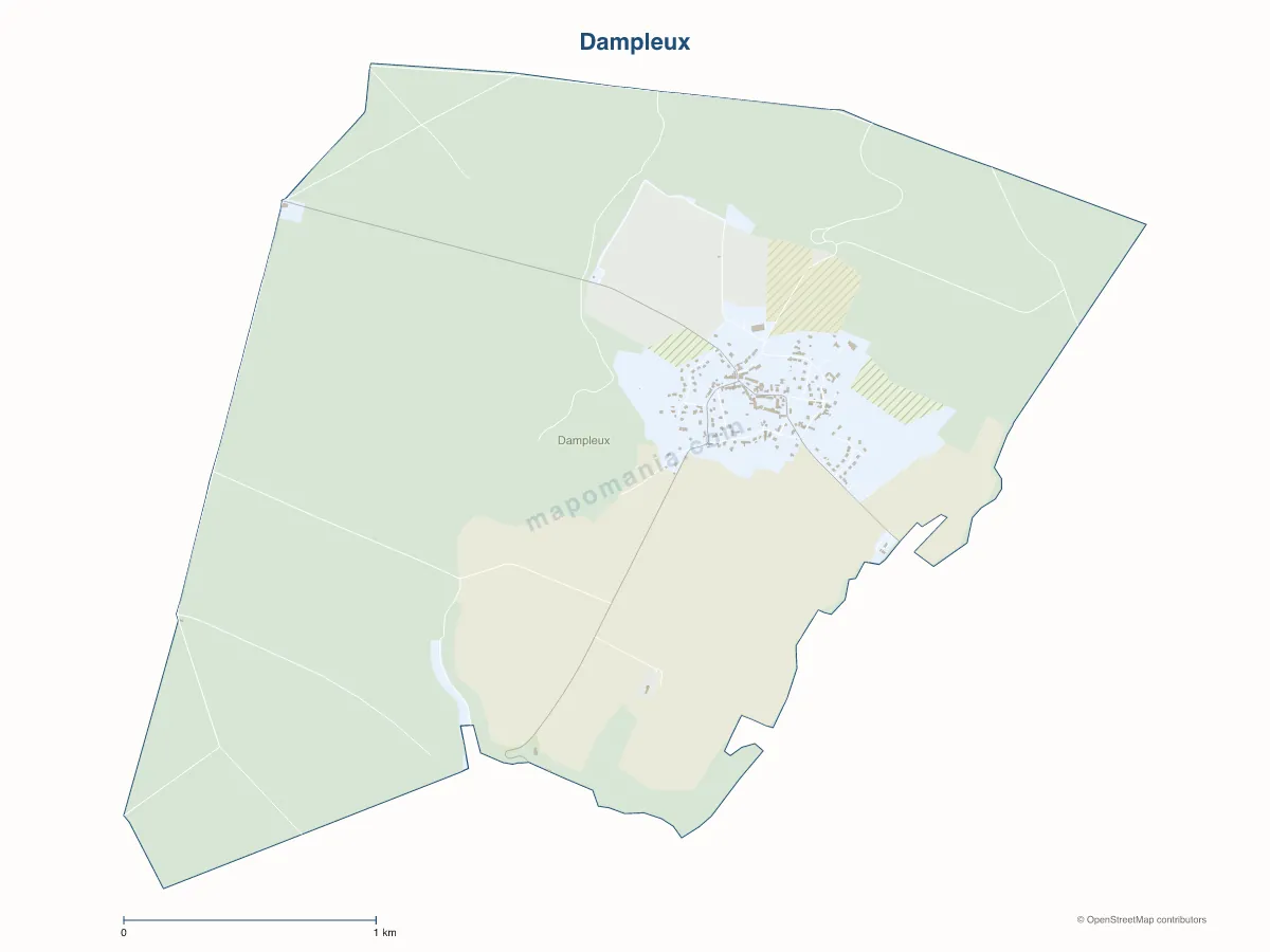 Carte de Dampleux à personnaliser