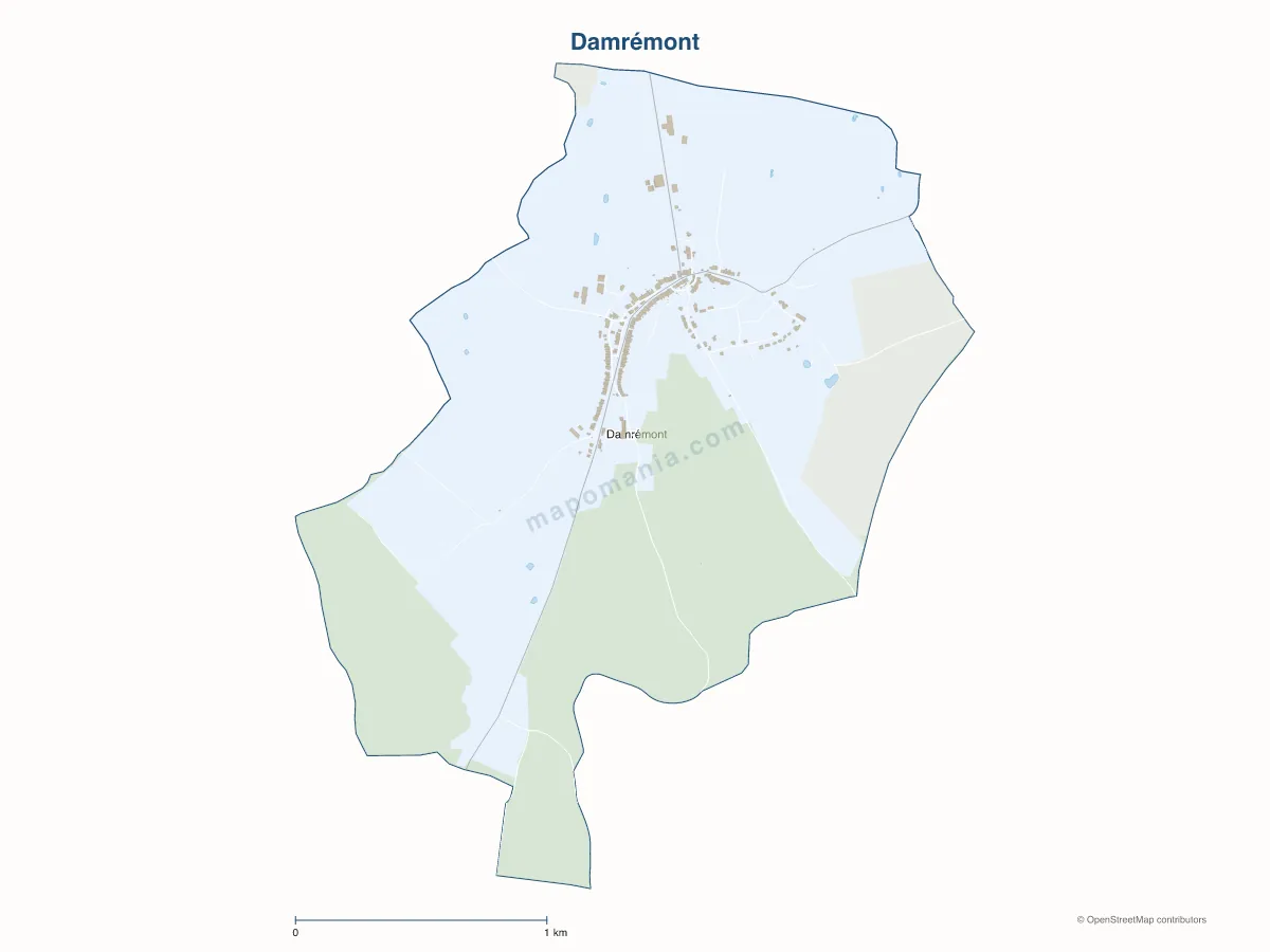Carte de Damrémont à personnaliser