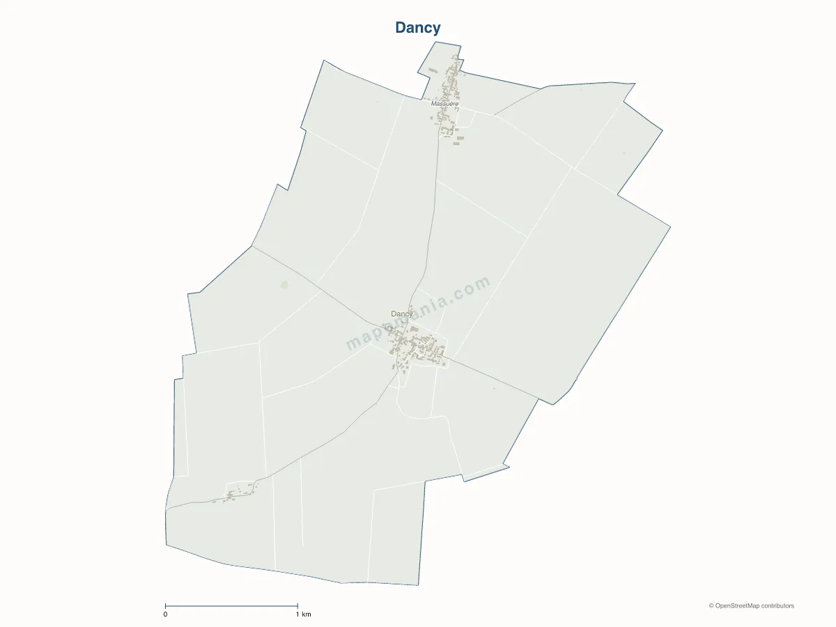 Carte de Dancy à personnaliser