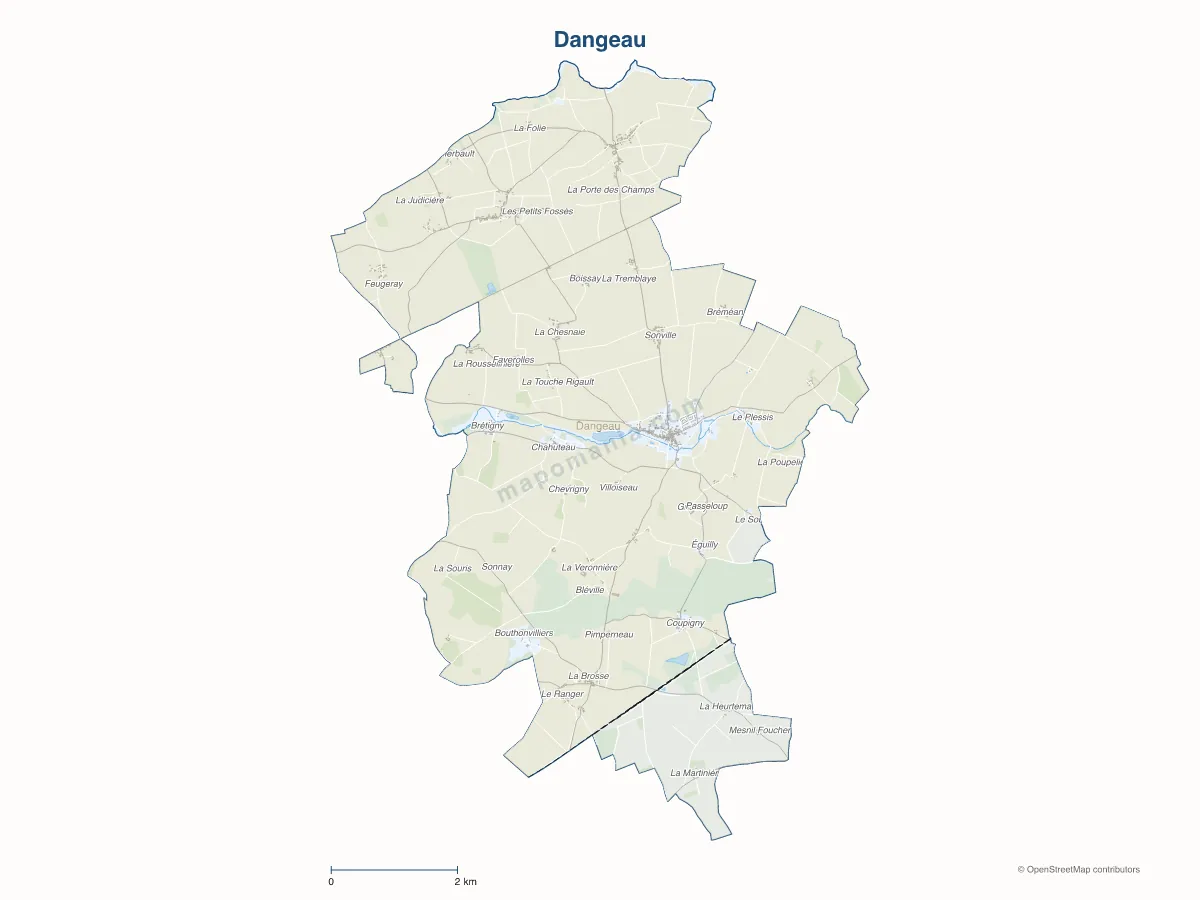 Carte de Dangeau à personnaliser