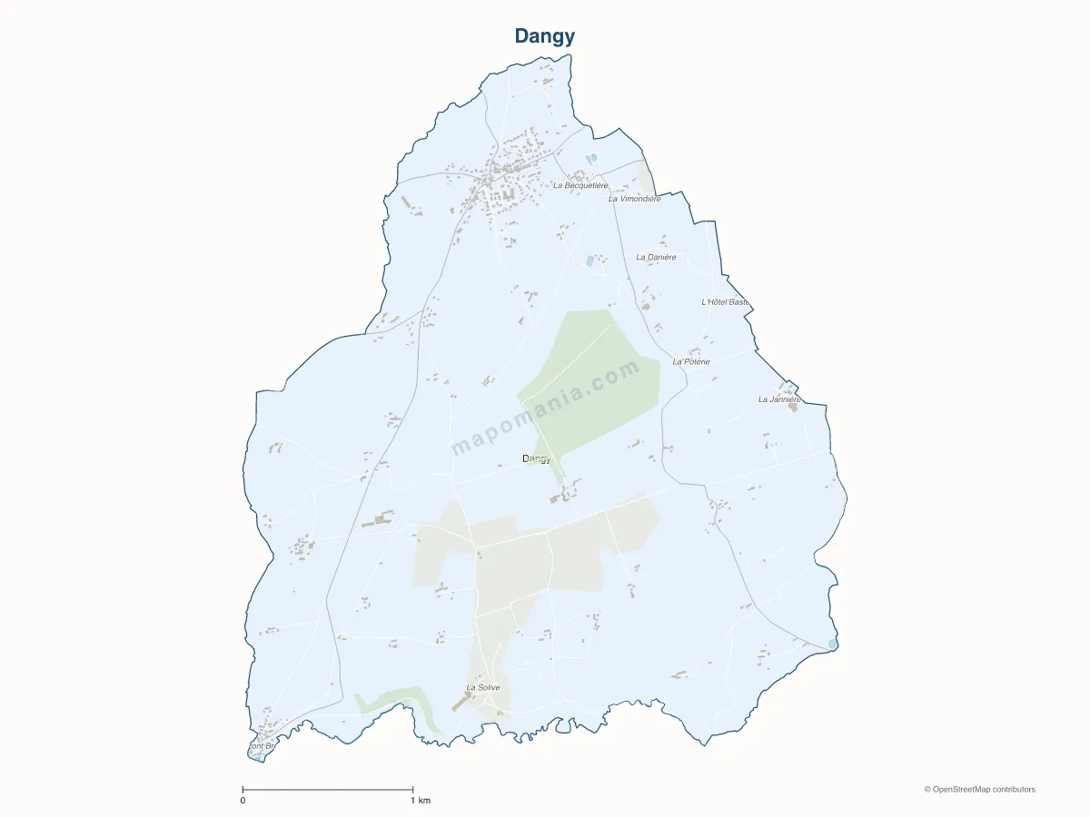 Carte de Dangy à personnaliser
