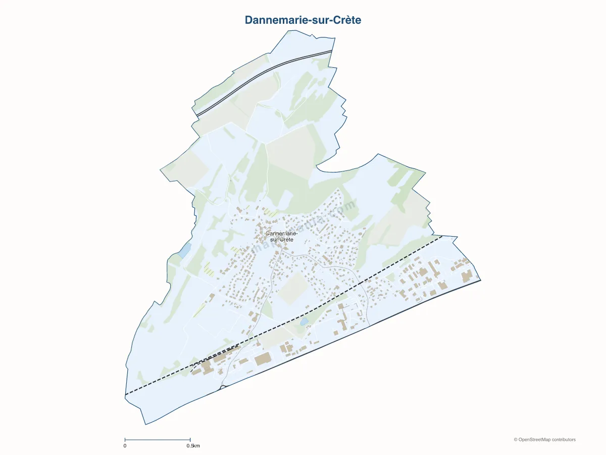 Carte de Dannemarie-sur-Crète à personnaliser