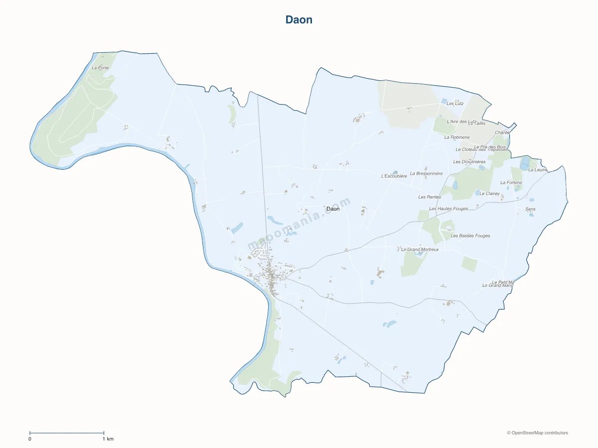 Carte de Daon à personnaliser