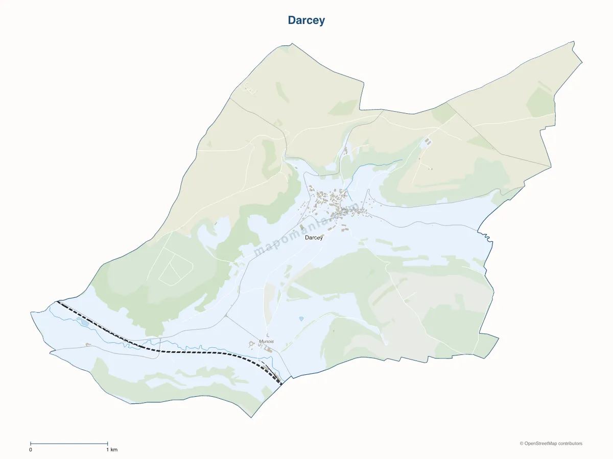 Carte de Darcey à personnaliser