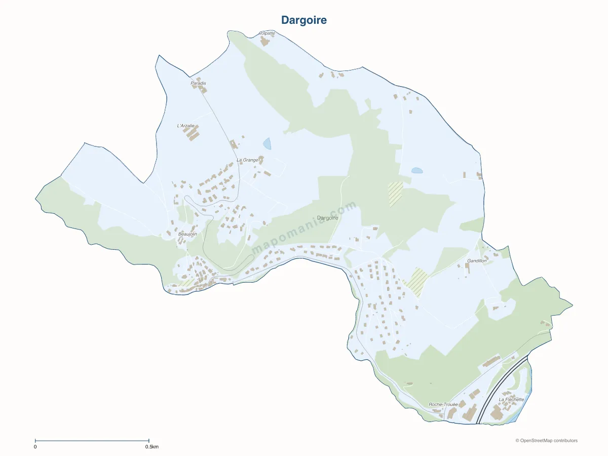 Carte de Dargoire à personnaliser