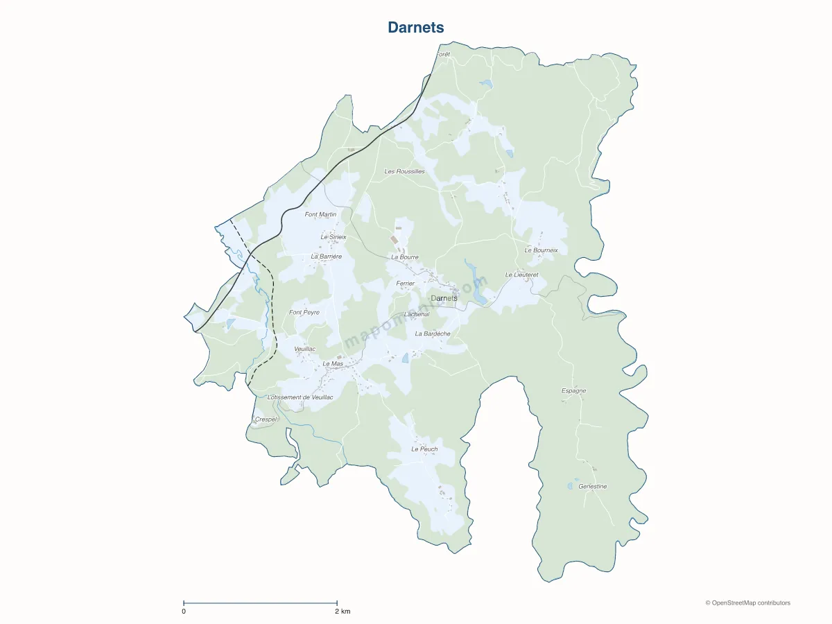 Carte de Darnets à personnaliser