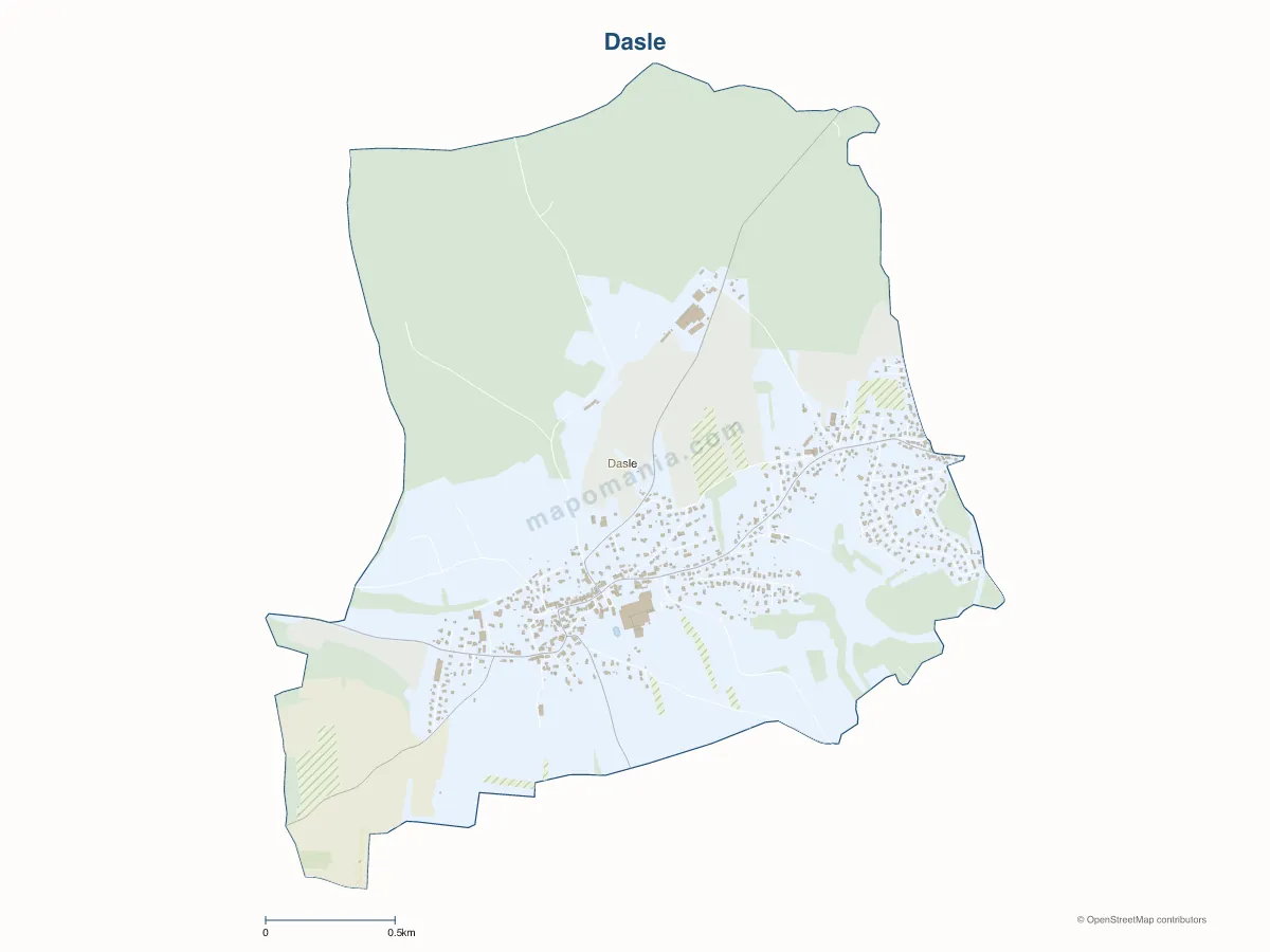 Carte de Dasle à personnaliser