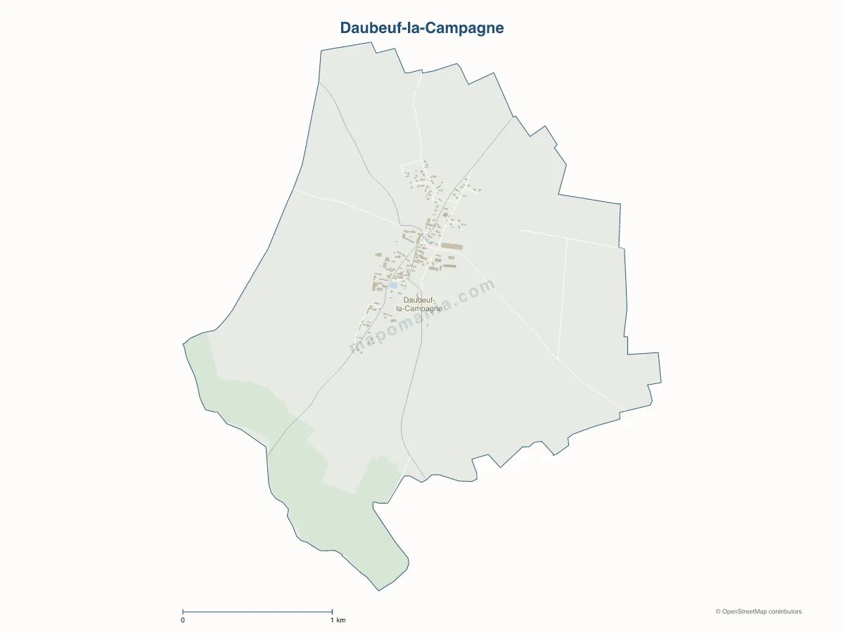 Carte de Daubeuf-la-Campagne à personnaliser