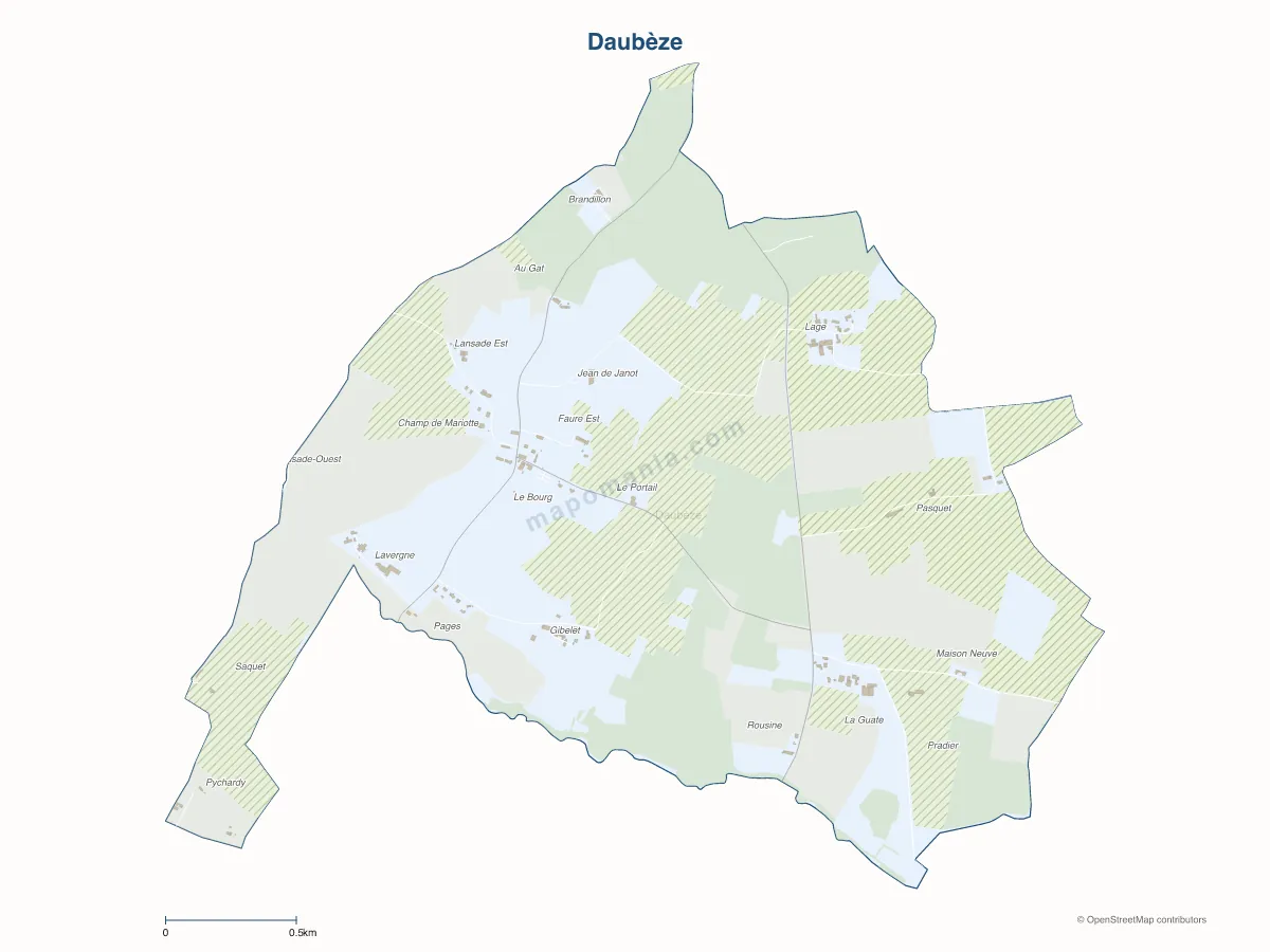 Carte de Daubèze à personnaliser