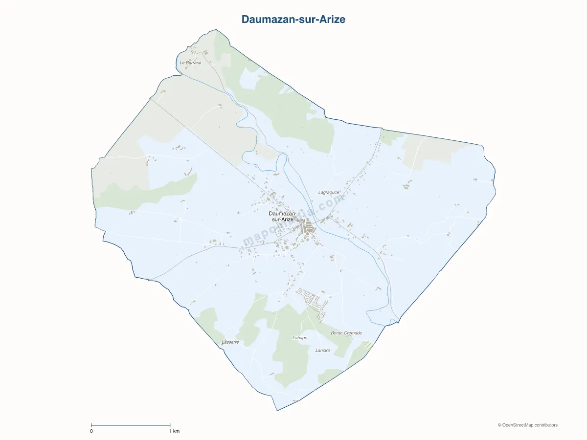 Carte de Daumazan-sur-Arize à personnaliser