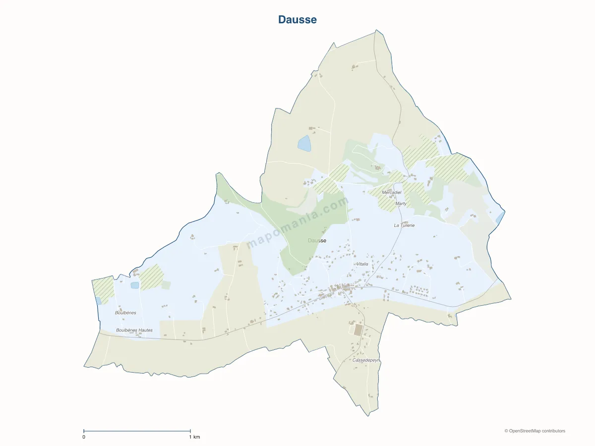 Carte de Dausse à personnaliser
