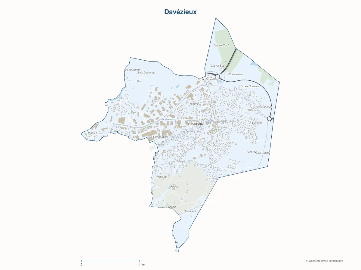 Carte de Davézieux à personnaliser