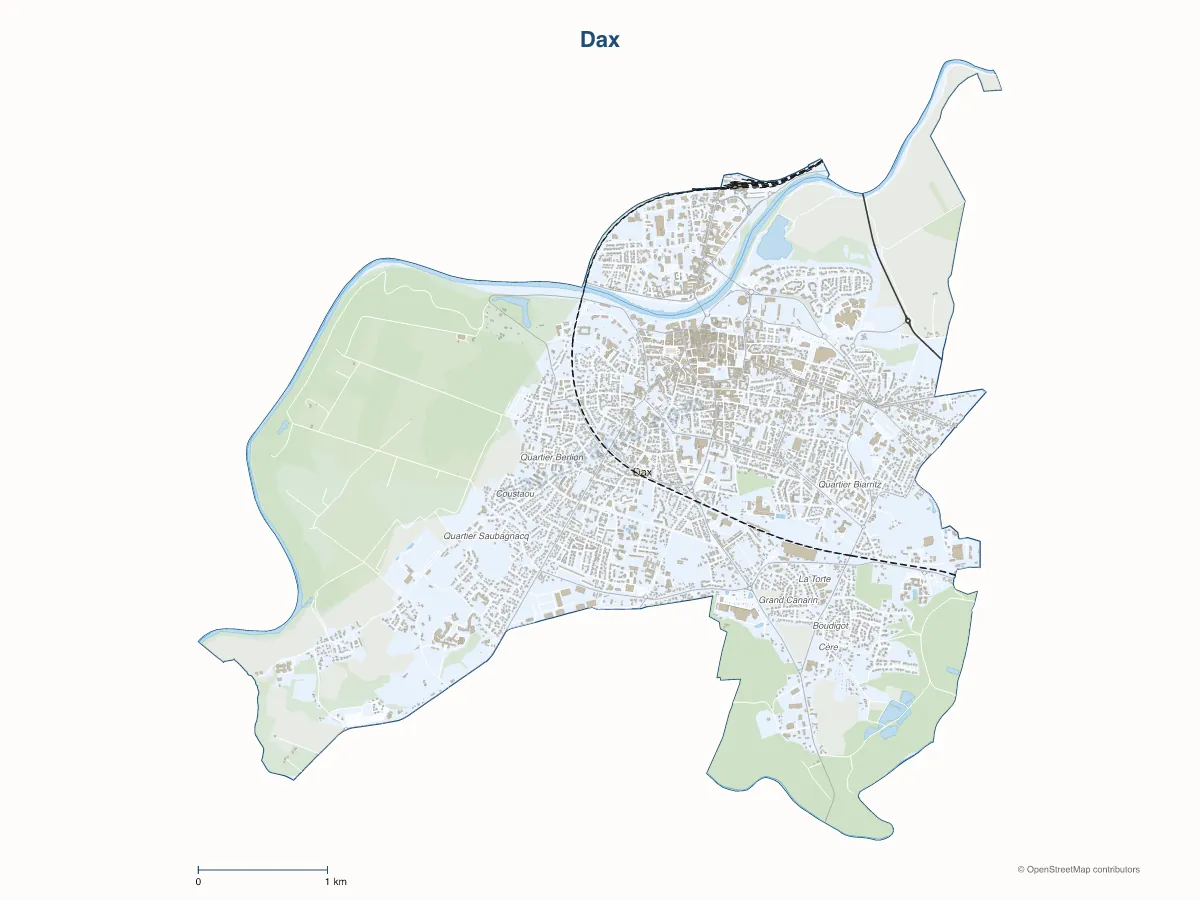 Carte de Dax à personnaliser