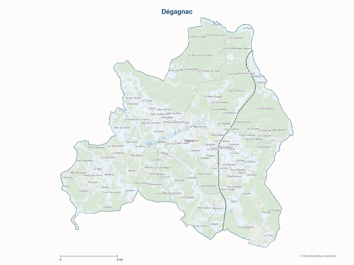 Carte de Dégagnac à personnaliser
