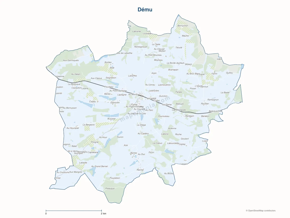 Carte de Dému à personnaliser