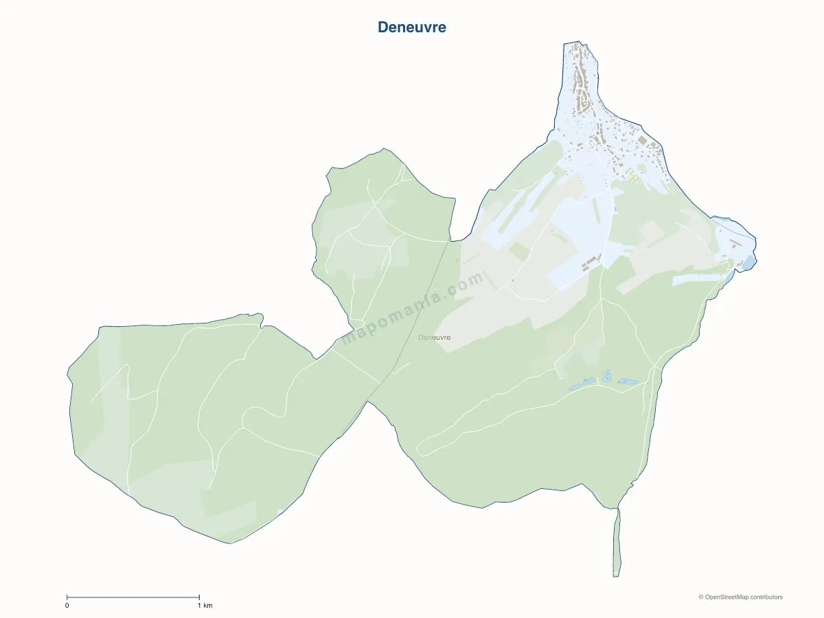 Carte de Deneuvre à personnaliser