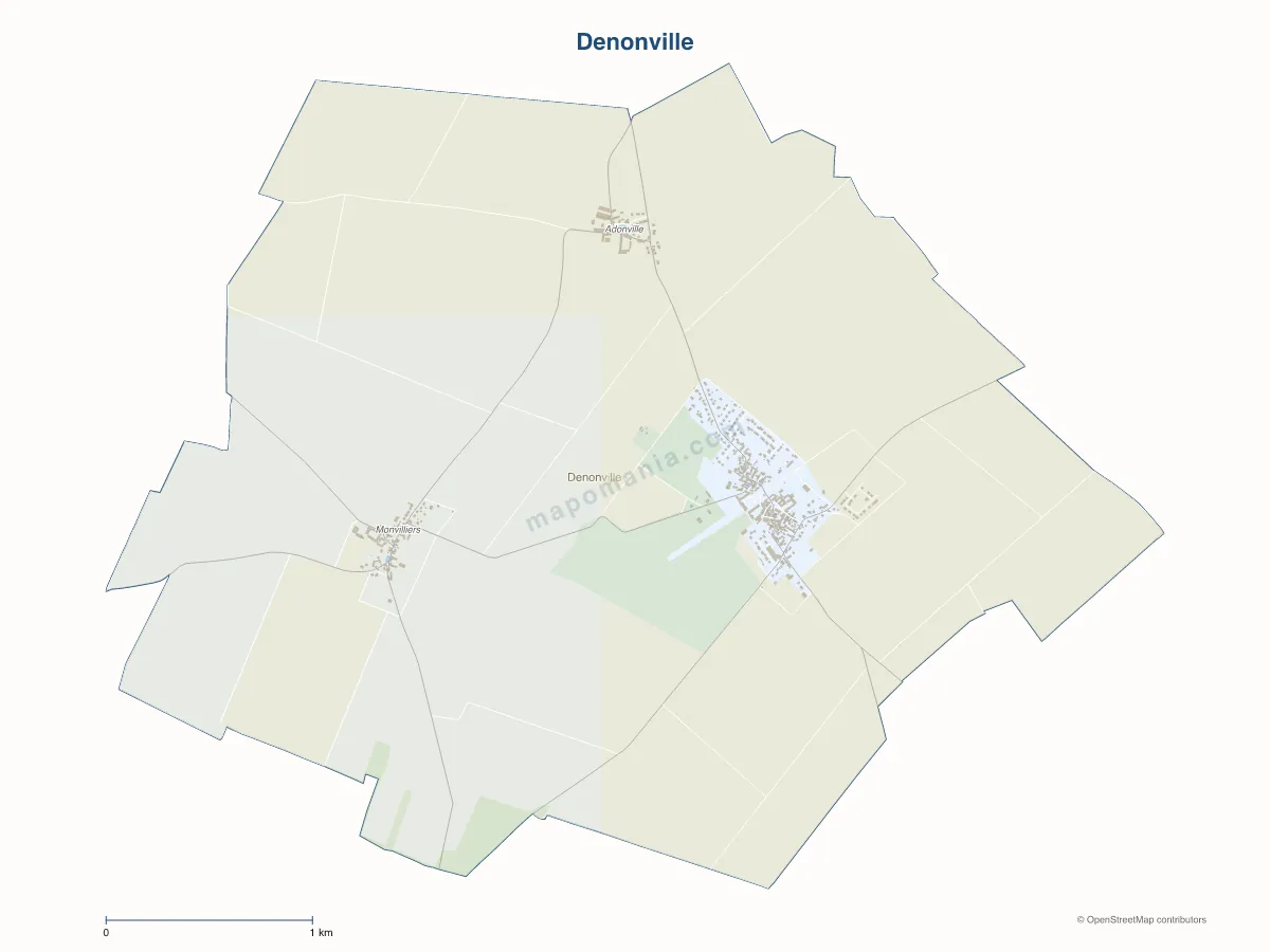 Carte de Denonville à personnaliser