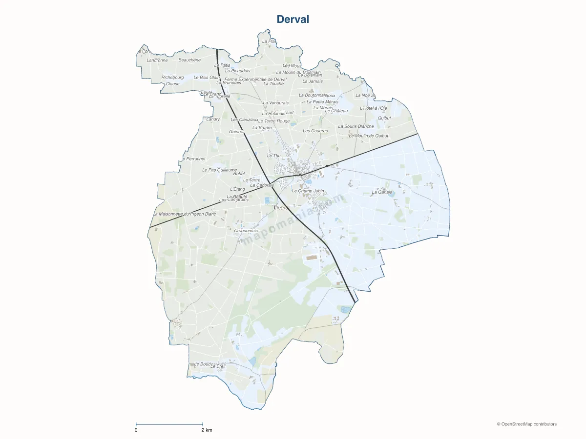 Carte de Derval à personnaliser