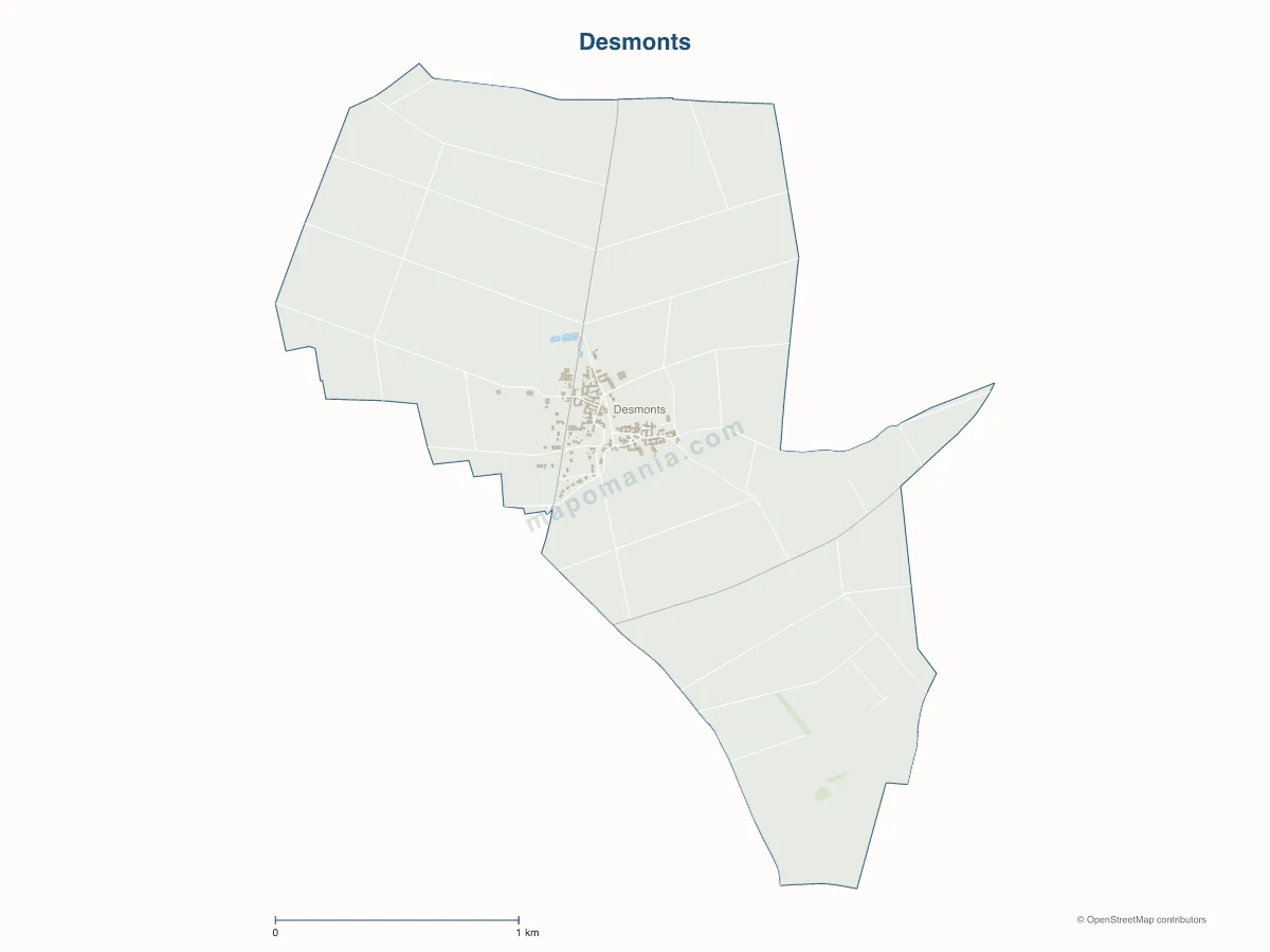 Carte de Desmonts à personnaliser