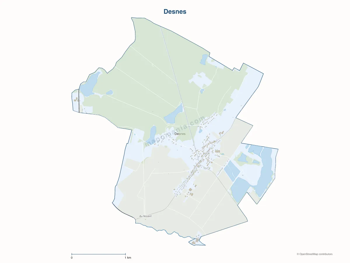 Carte de Desnes à personnaliser
