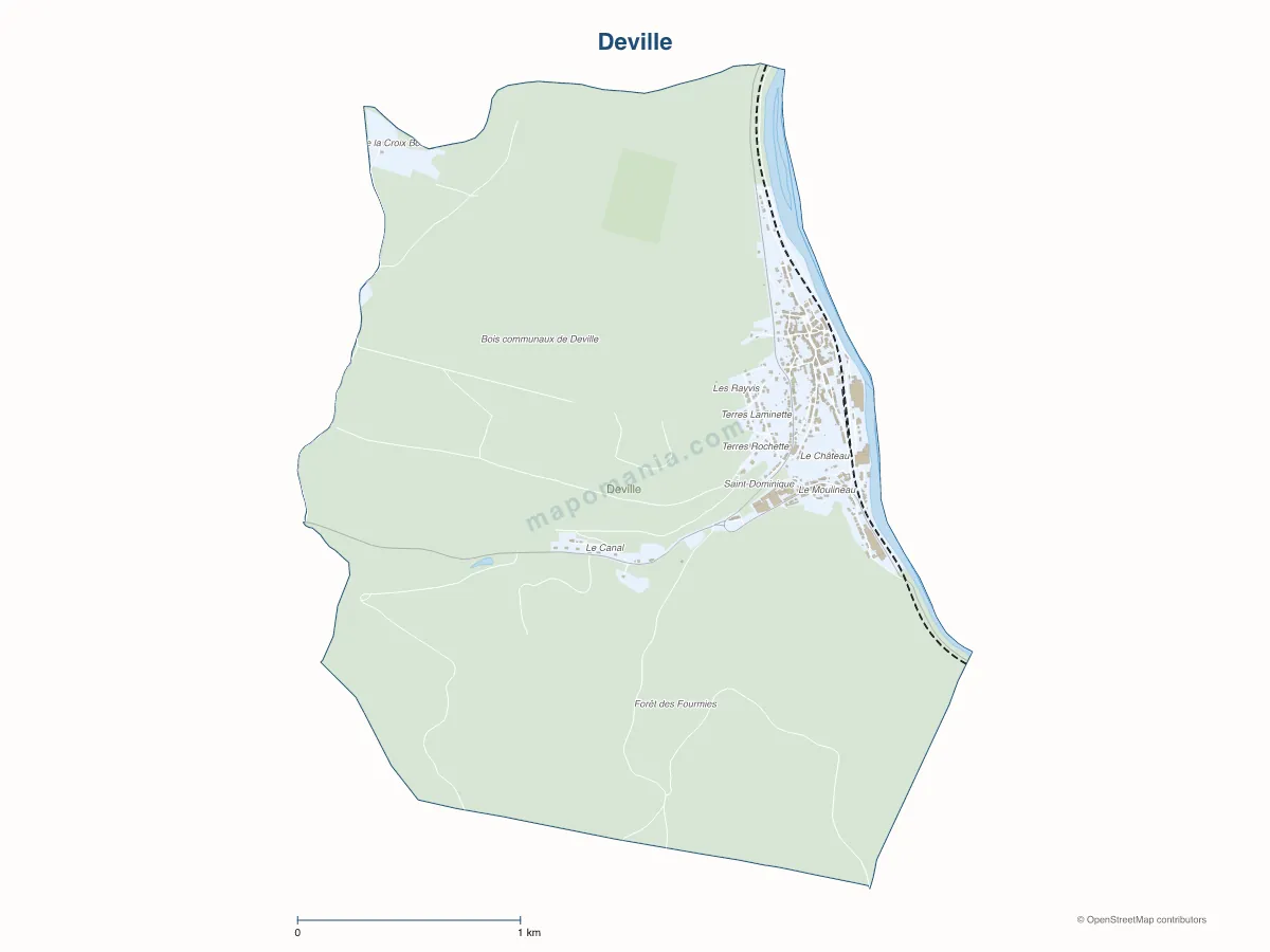 Carte de Deville à personnaliser