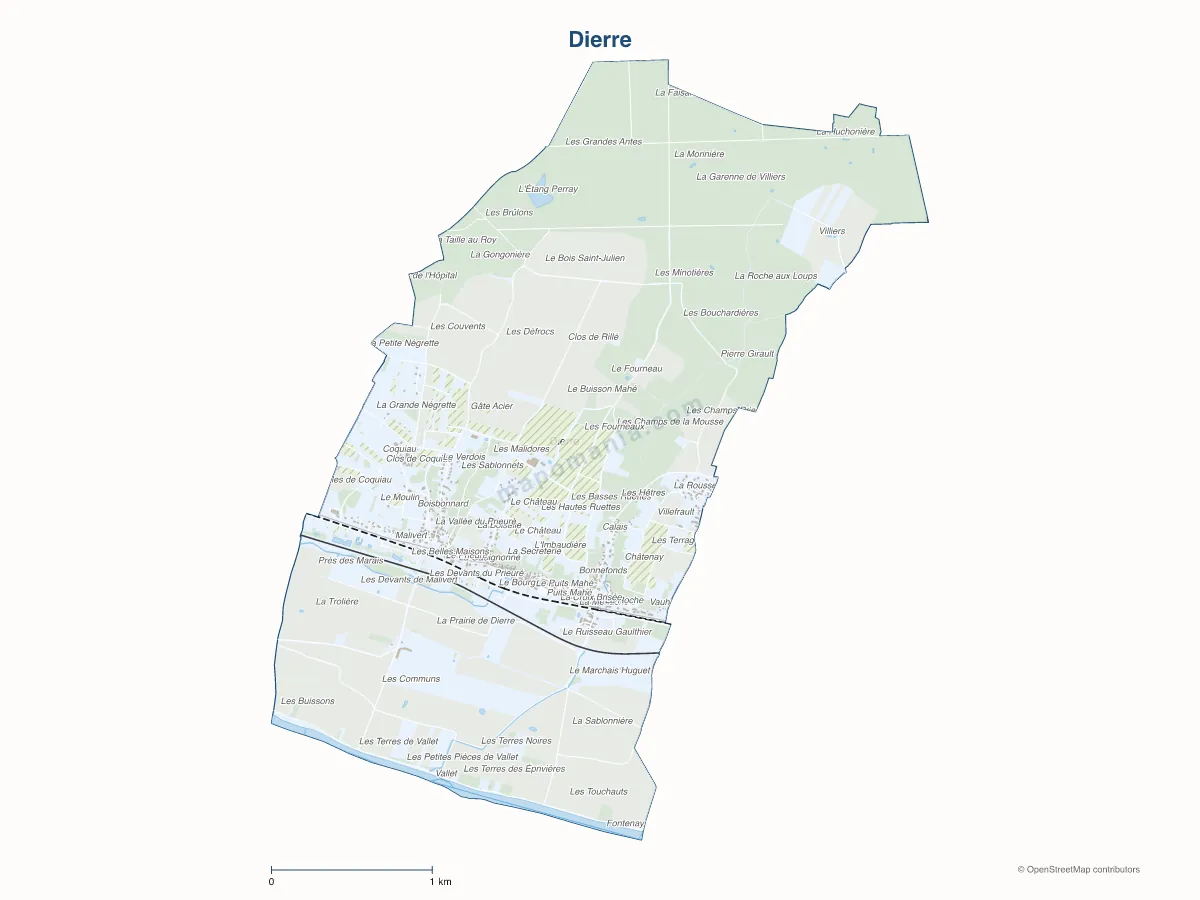 Carte de Dierre à personnaliser