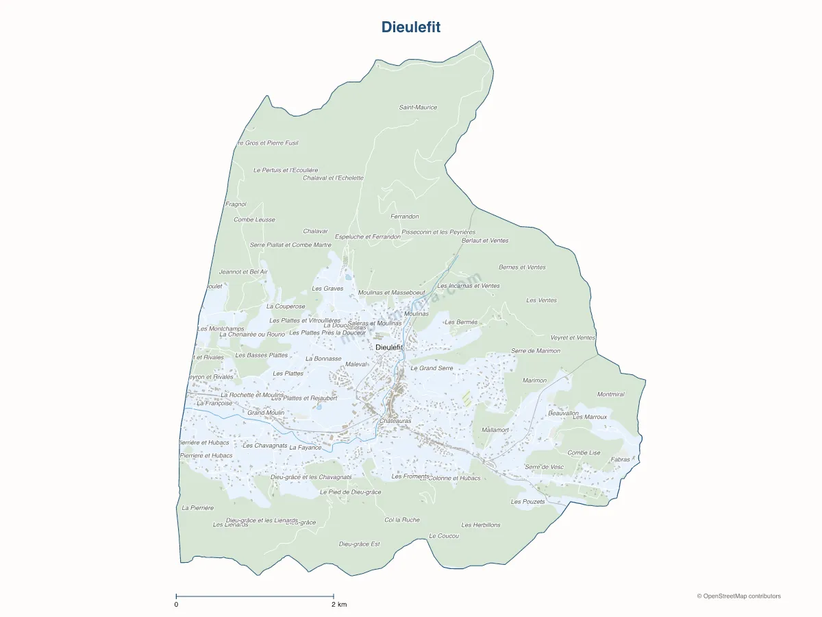 Carte de Dieulefit à personnaliser