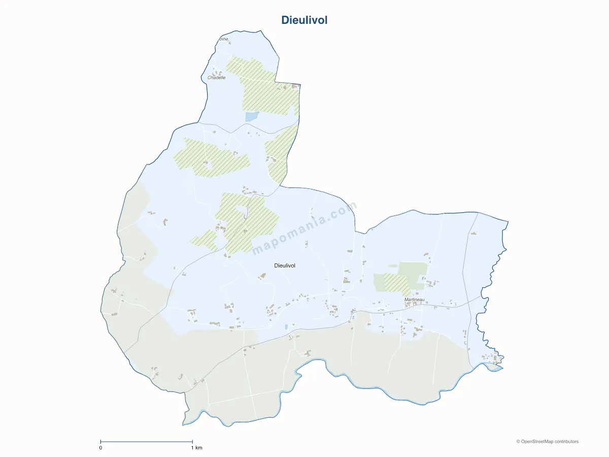 Carte de Dieulivol à personnaliser