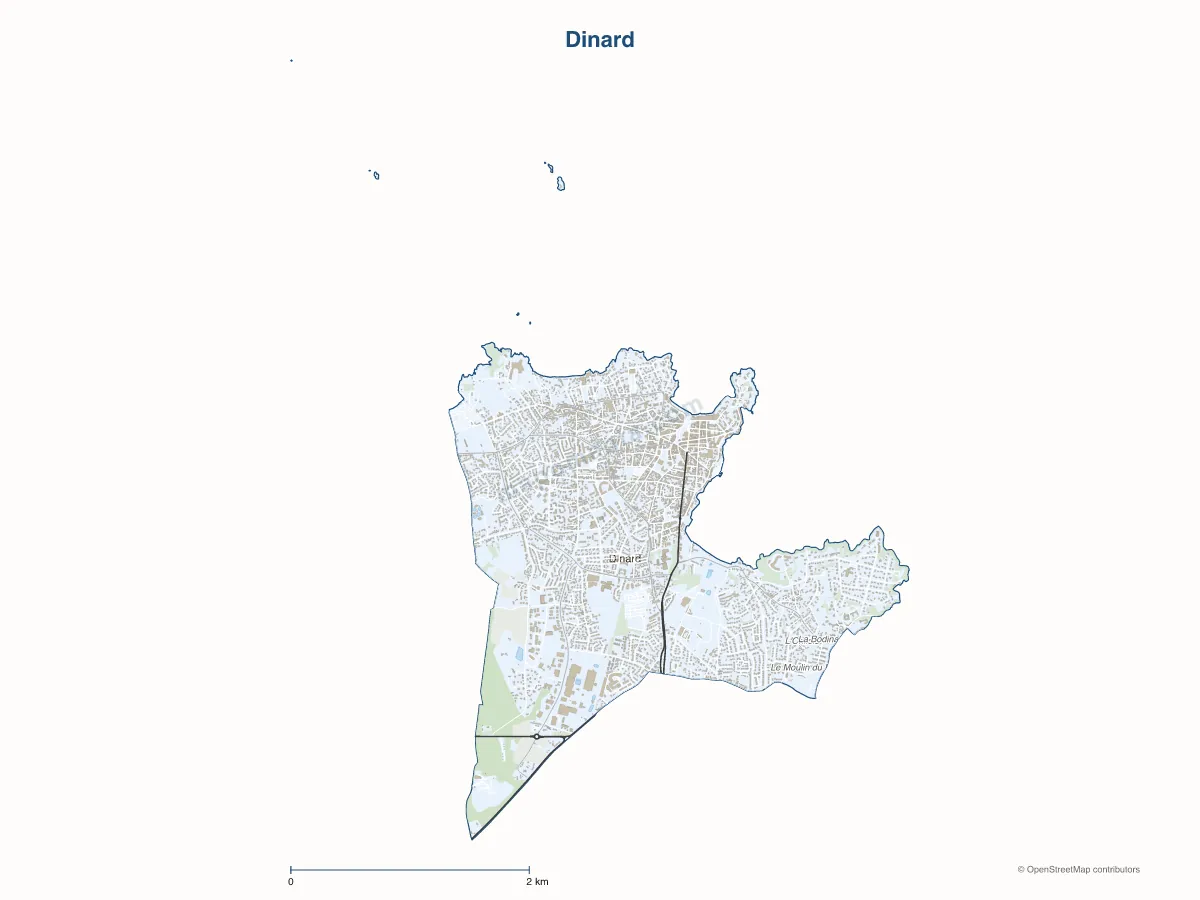 Carte de Dinard à personnaliser